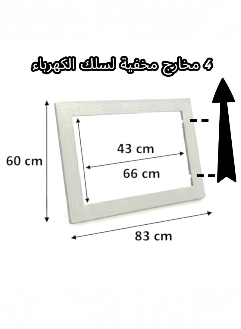 بهنس برواز مكيف شباك ذكي بلاستيك اسود جاهز عالي الجودة براويز مكيفات شباك لاحاجة الى مسامير التثبيت اطار و ديكور المكيف الشباك مانعة للغبار والحشرات يحافظ على هواء التكييف كاملا بالغرفة سهولة الفك التركيب التنظيف - Image 3
